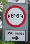 [6′-6″ width limit] 350 yards →