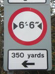 [6′-6″ width limit] 350 yards ←