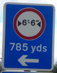 [6′-6″ width limit] 785 yards ←