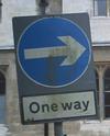 [turn right] One way