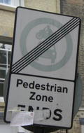 Pedestrian Zone ENDS