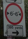 [6′-6″ width limit] 395 yards →